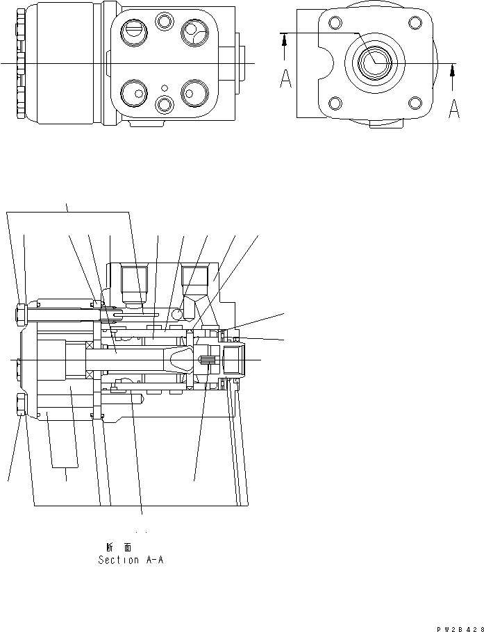 Komatsu parts book diagram for HM350-1L S/N A10001-UP: STEERING COLUMN (STEERING VALVE) (INNER PARTS)