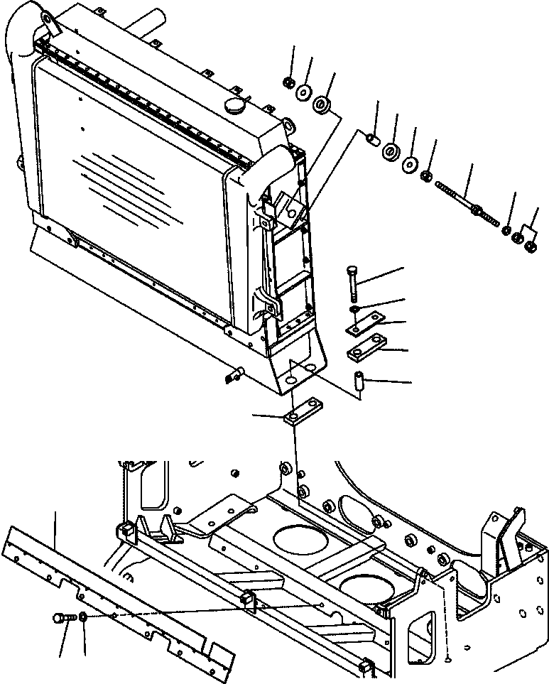 Dump Trucks Komatsu / HM350-1L S/N A10001-UP(HM3501L) / FIG. C0110-06A0 RADIATOR - MOUNTING(C-012 : C0110-06A0)