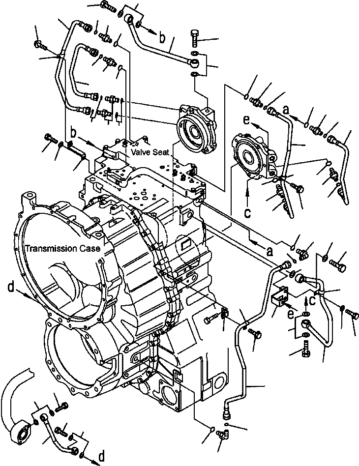 Dump Trucks Komatsu / HM350-1L S/N A10001-UP(HM3501L) / FIG. F3300-61A0A TRANSMISSION - PIPING (1/2)(F-028 : F3300-61A0A)