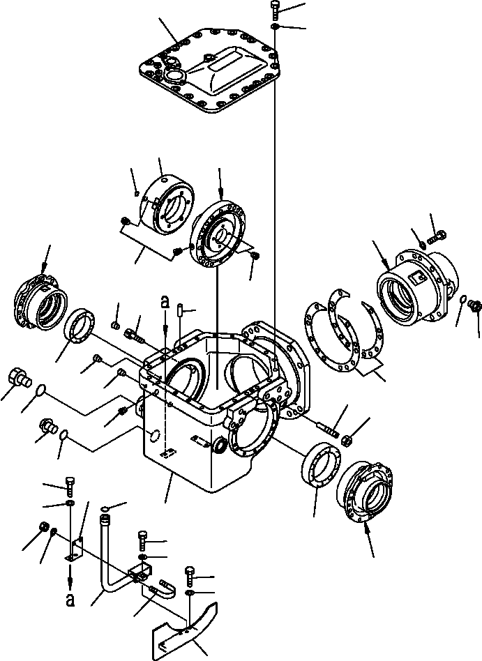Dump Trucks Komatsu / HM350-1L S/N A10001-UP(HM3501L) / FIG. F3350-01A0 FRONT DIFFERENTIAL - HOUSING AND RELATED PARTS(F-042 : F3350-01A0)