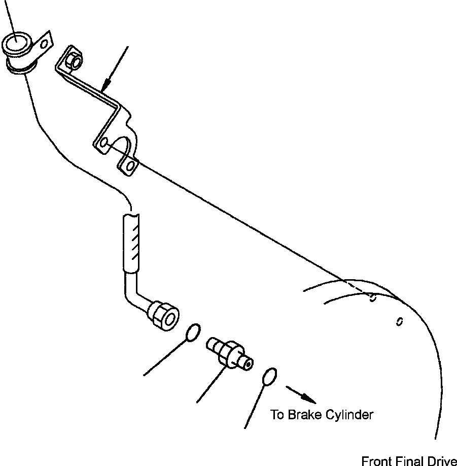 Dump Trucks Komatsu / HM350-1L S/N A10001-UP(HM3501L) / FIG. F3425-01A0 FRONT BRAKE - PIPING(F-056 : F3425-01A0)