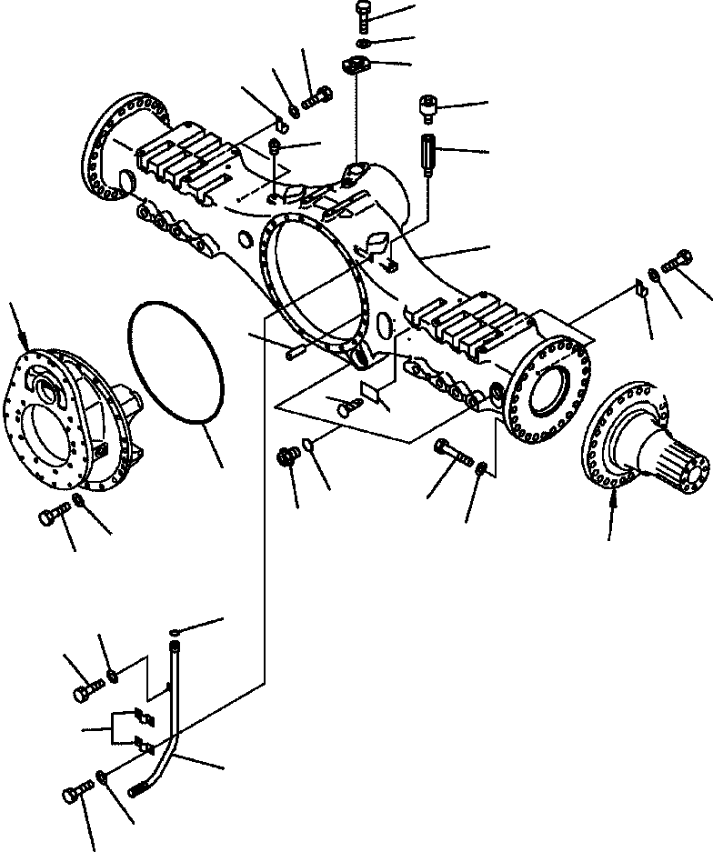 Dump Trucks Komatsu / HM350-1L S/N A10001-UP(HM3501L) / FIG. F3450-08A0 CENTER AXLE - BRAKE CYLINDER(F-074 : F3450-08A0)