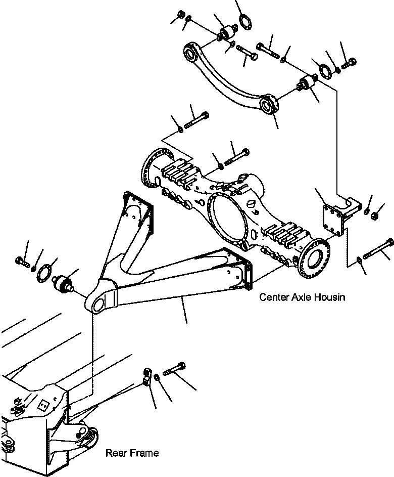 Dump Trucks Komatsu / HM350-1L S/N A10001-UP(HM3501L) / FIG. F3850-01A0 CENTER AXLE SUPPORT(F-104 : F3850-01A0)