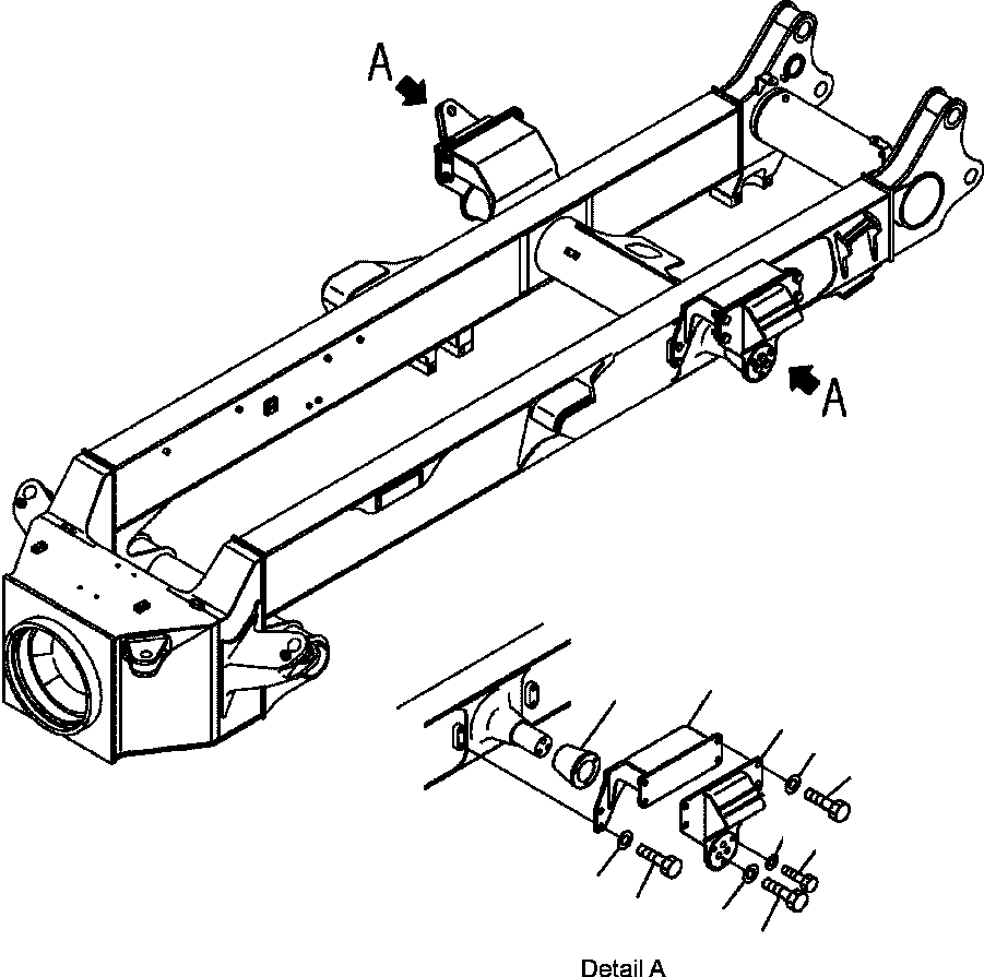 Dump Trucks Komatsu / HM350-1L S/N A10001-UP(HM3501L) / FIG. S3300-03A1 REAR SUSPENSION - EQUALIZER BAR MOUNT PARTS (FOR TAIL GATE)(S-024 : S3300-03A1)