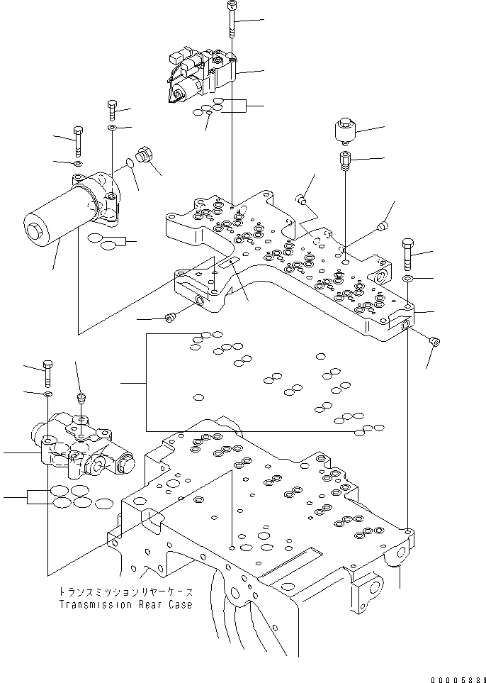 Komatsu parts book diagram for HM400-1L S/N A10001-UP: TRANSMISSION (CONTROL VALVE)