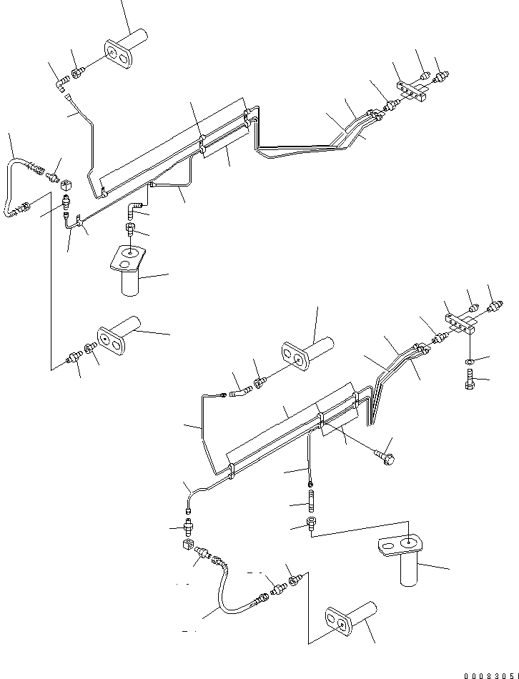 Komatsu parts book diagram for HM400-1L S/N A10001-UP: LUBRICATION (FRONT FRAME)