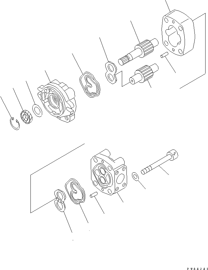 Komatsu parts book diagram for HM400-1L S/N A10001-UP: PUMP ASSEMBLY (SBL21)