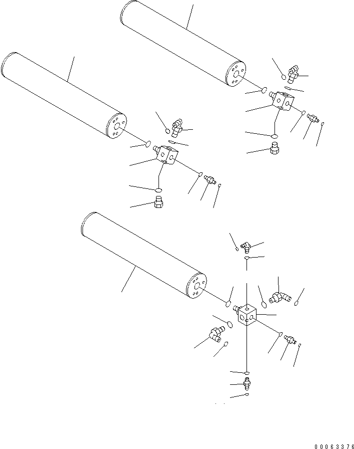 Komatsu parts book diagram for HM400-1L S/N A10001-UP: ACCUMULATOR AND CONNECTING PARTS