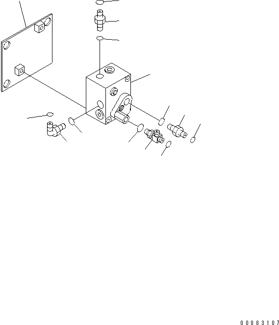 Komatsu parts book diagram for HM400-1L S/N A10001-UP: ACCUMULATOR (CHARGE VALVE AND CONNECTING PARTS)