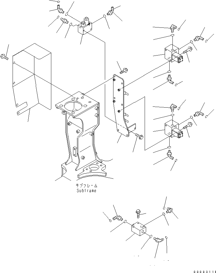 Komatsu parts book diagram for HM400-1L S/N A10001-UP: BRAKE CONTROL EQUIPMENT (PROPORTIONAL VALVE¤ SHUTTLE VALVE AND PARKING BRAKE VALVE)