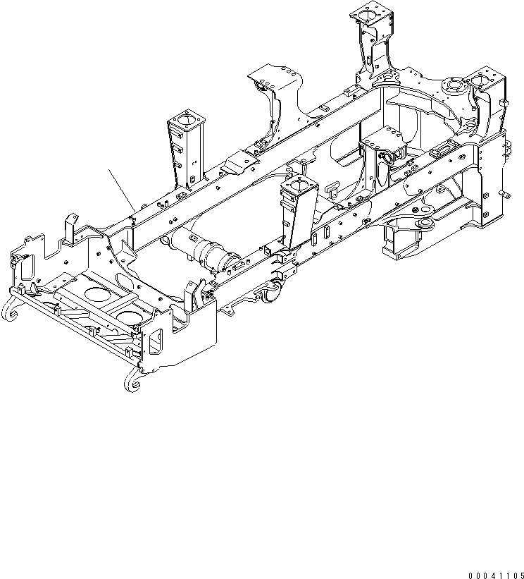 Komatsu parts book diagram for HM400-1L S/N A10001-UP: FRONT FRAME