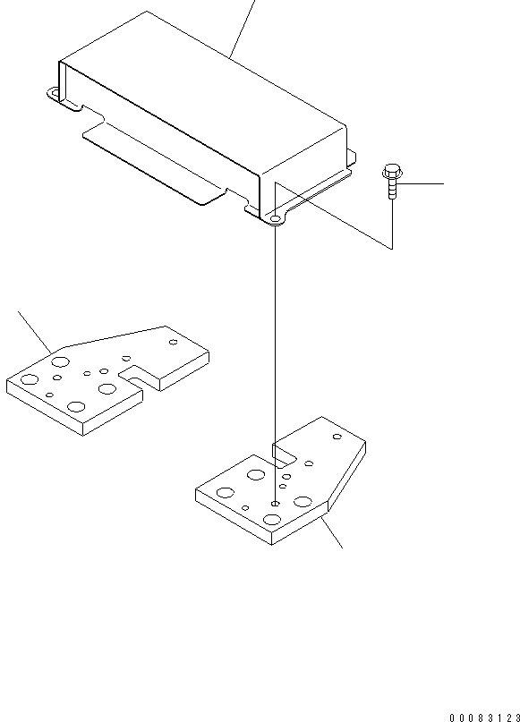 Komatsu parts book diagram for HM400-1L S/N A10001-UP: PARKING BRAKE COVER