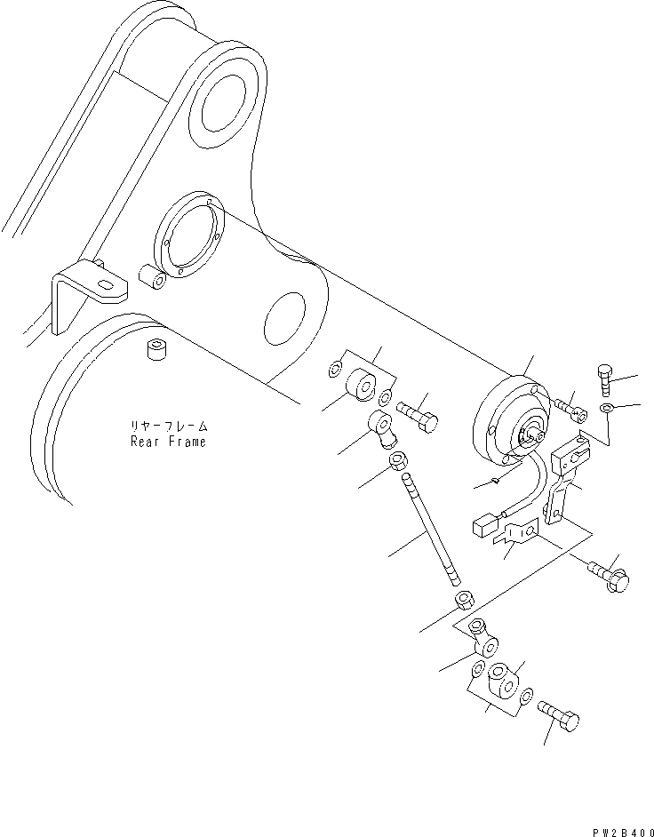 Komatsu parts book diagram for HM400-1L S/N A10001-UP: POSITIONER (ANGLE SENSOR AND RELATED PARTS)