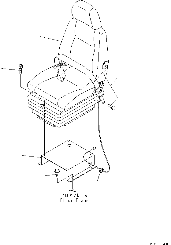 Komatsu parts book diagram for HM400-1L S/N A10001-UP: OPERATOR'S SEAT