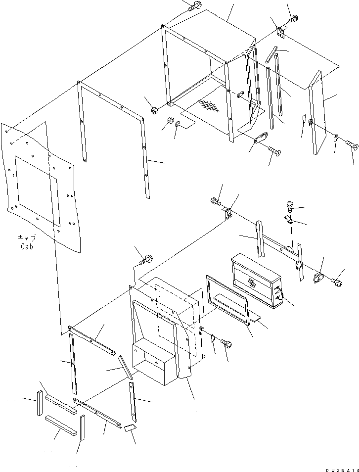Komatsu parts book diagram for HM400-1L S/N A10001-UP: AIR CONDITIONER (AIR CONDITIONER FILTER)
