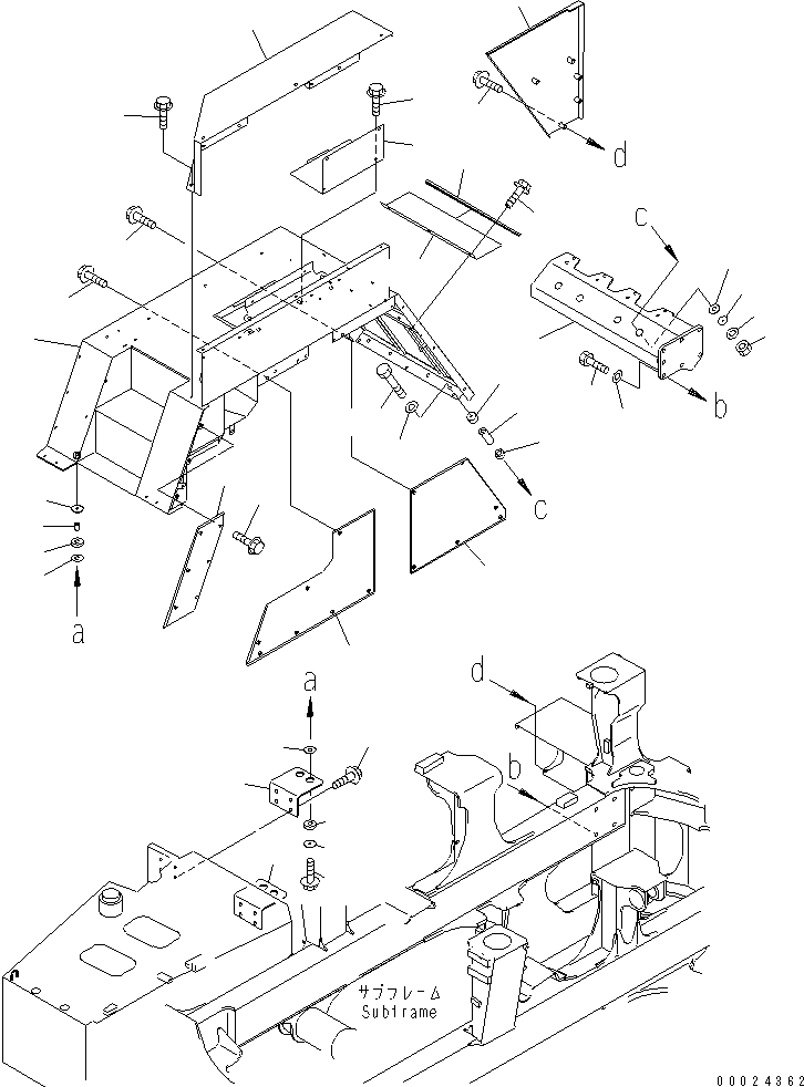 Komatsu parts book diagram for HM400-1L S/N A10001-UP: FENDER (R.H. UPPER) (WITH SIDE LAMP)