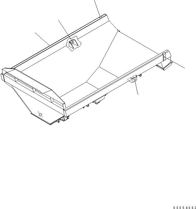 Komatsu parts book diagram for HM400-1L S/N A10001-UP: BODY (FOR NEW TAIL GATE)