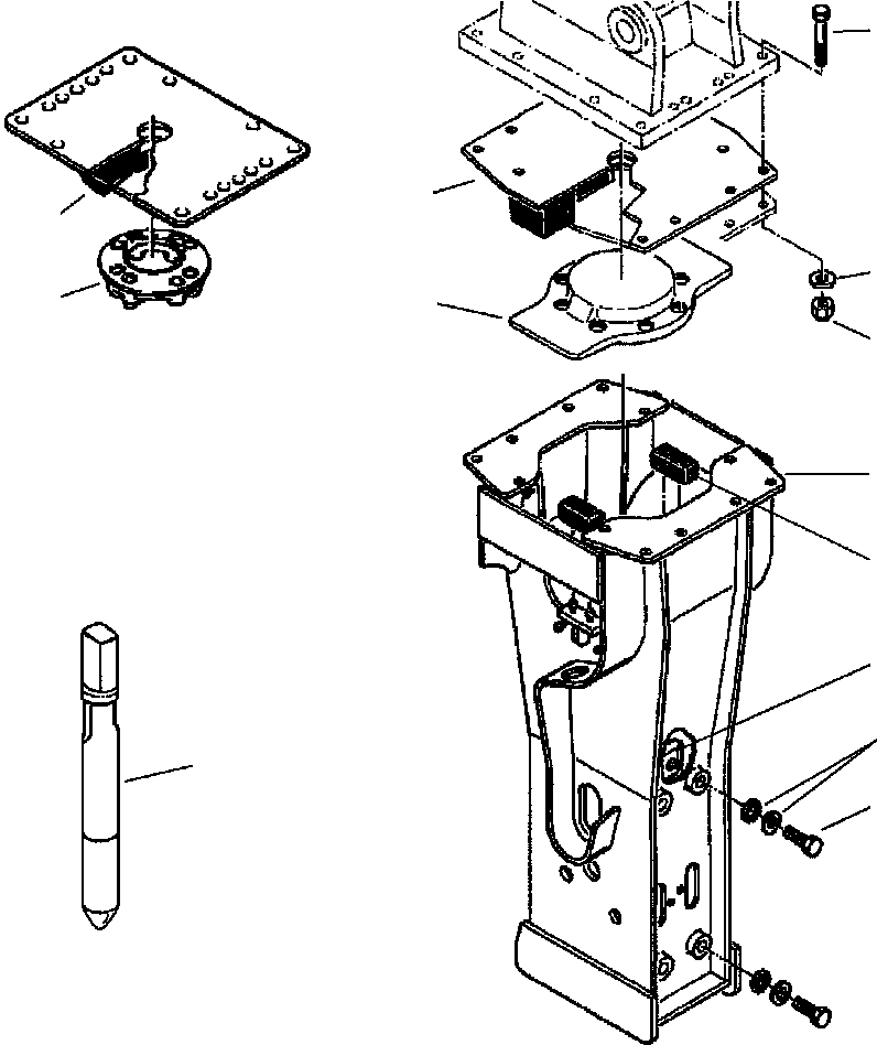Hydraulic Brakers Komatsu / JPB630 HYDRAULIC BREAKER S/N ALL(JPB630) / CRADLE(006 : 006)