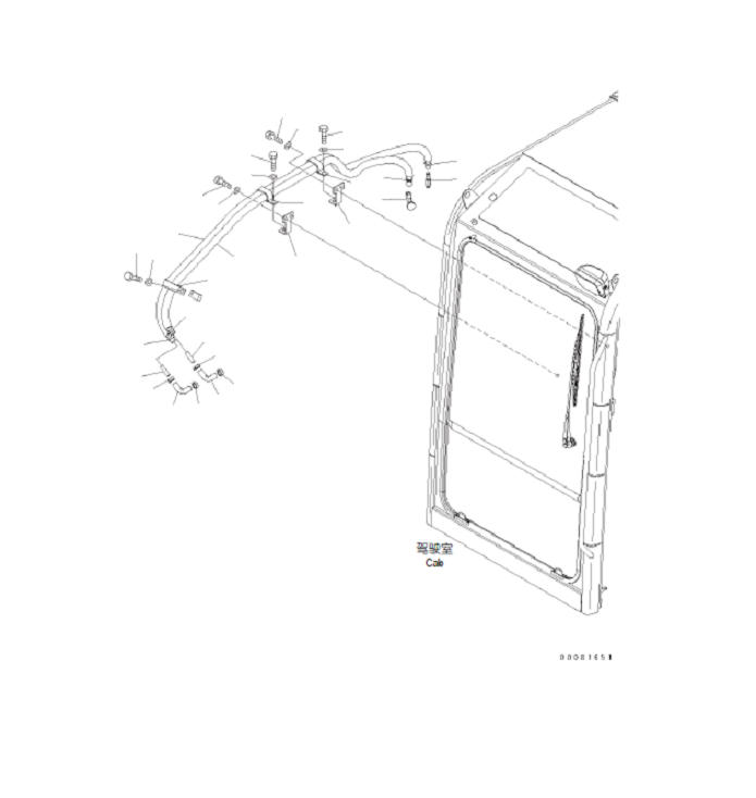 Komatsu parts book diagram for PC57-7 S/N DJB10001-up: AIR CONDITIONER (AIR CONDITIONER PIPING,  2/2)