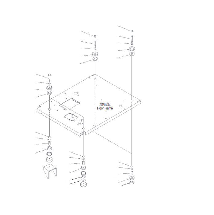 Komatsu parts book diagram for PC57-7 S/N DJB10001-up: FLOOR MOUNT