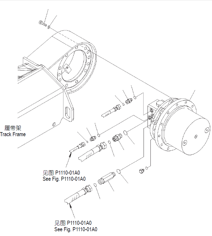 Komatsu parts book diagram for PC57-7 S/N DJB10001-up: FINAL DRIVE (TRAVEL MOTOR AND RELATED PARTS)