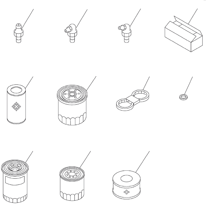 Komatsu parts book diagram for PC57-7 S/N DJB10001-up: SPARE PARTS