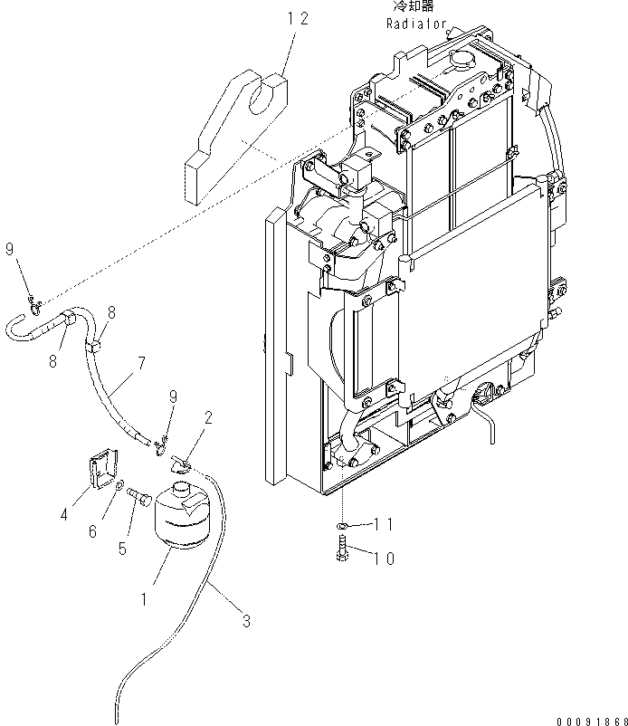 Excavators Komatsu / PC60-8 S/N DJA20001-up(KC_EB007) / COOLING (SUB TANK)(|C00014 : |C00014)