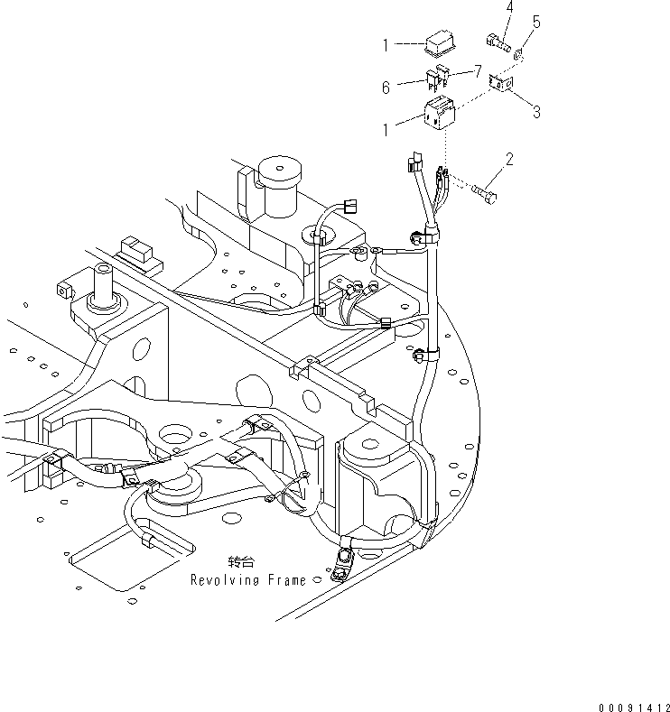 Komatsu parts book diagram for PC60-8 S/N DJA20001-up: ELECTRIC WIRING (FUSE HOLDER)