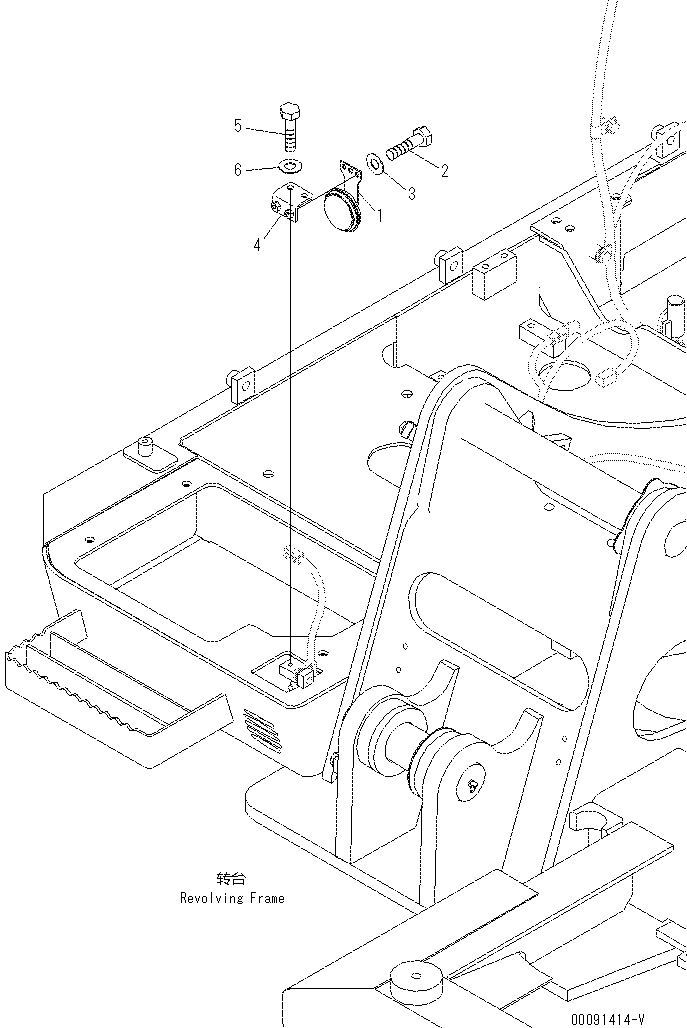 Komatsu parts book diagram for PC60-8 S/N DJA20001-up: ELECTRIC WIRING (HORN)