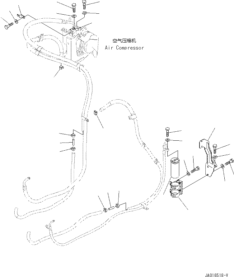 Excavators Komatsu / PC60-8 S/N DJA20001-up(KC_EB007) / AIR CONDITIONER (AIR CONDITIONER PIPING,  3/3)(|K00130 : |K00130)