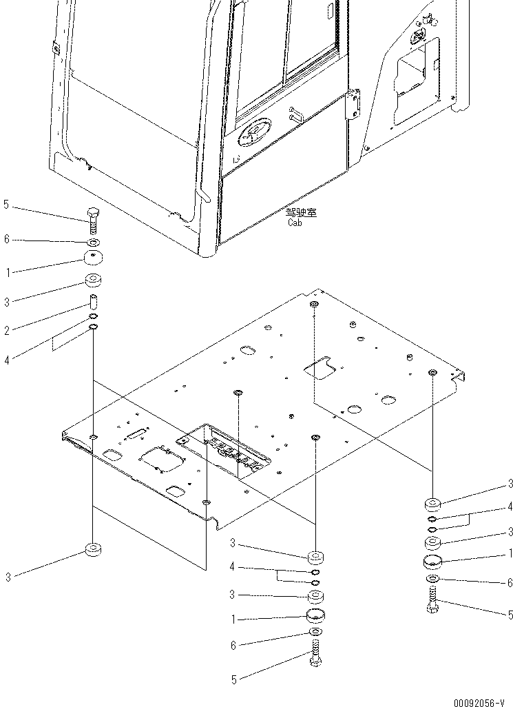 Excavators Komatsu / PC60-8 S/N DJA20001-up(KC_EB007) / FLOOR MOUNT(|K00133 : |K00133)