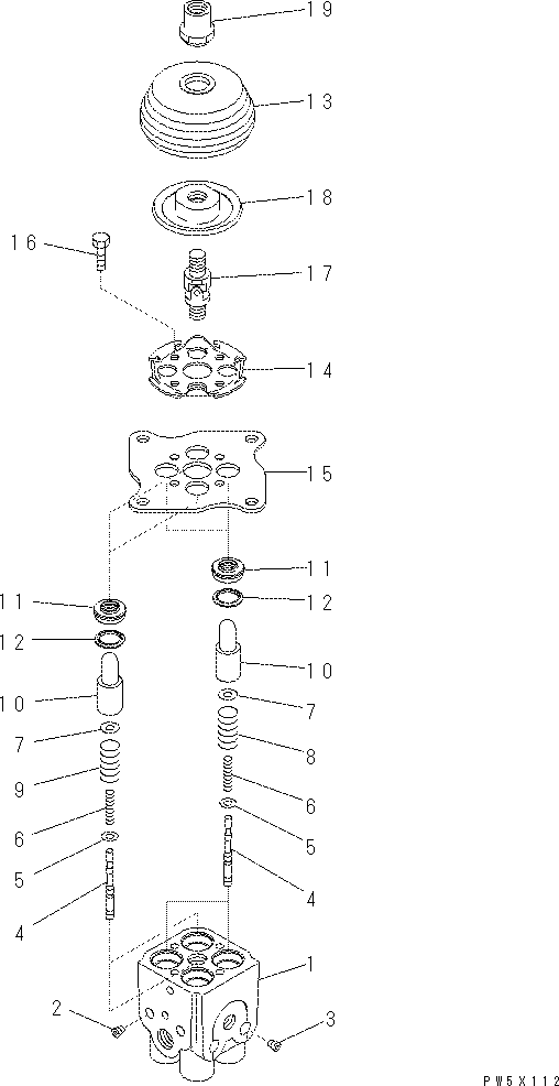 Komatsu parts book diagram for PC60-8 S/N DJA20001-up: PPC VALVE (FOR WORK EQUIPMENT)(L.H. AND R.H.)