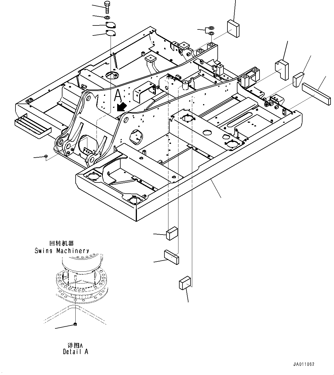 Excavators Komatsu / PC130-8M0 S/N DJE10001-up(KC_EB010) / STRONG REVOLVING FRAME(|J00183 : |J00183)