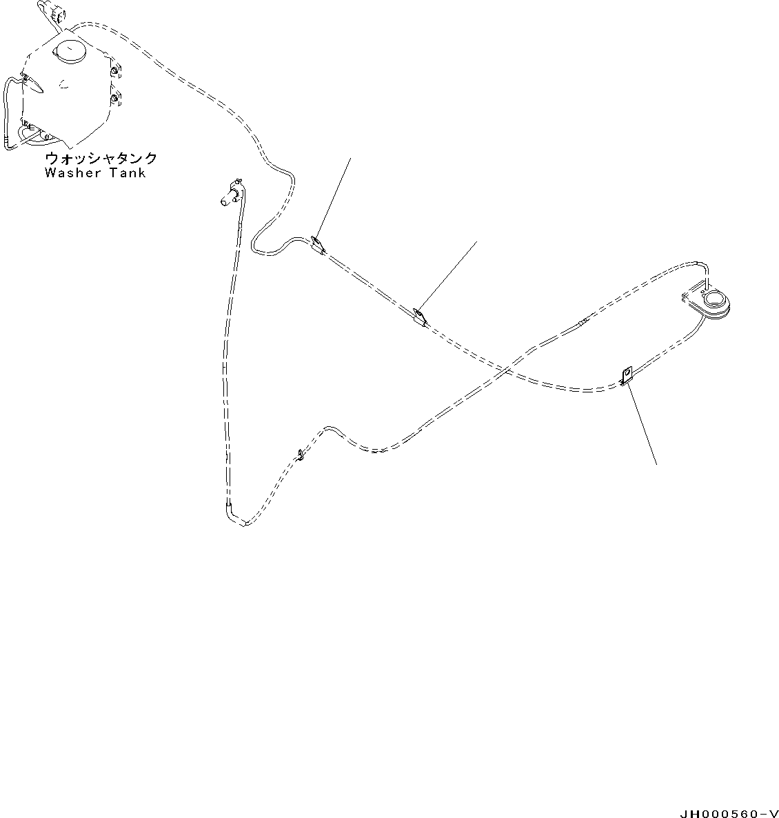 Excavators Komatsu / PC130-8M0 S/N DJE10001-up(KC_EB010) / WINDOW WASHER HOSE MOUNTING(|K00197 : |K00197)