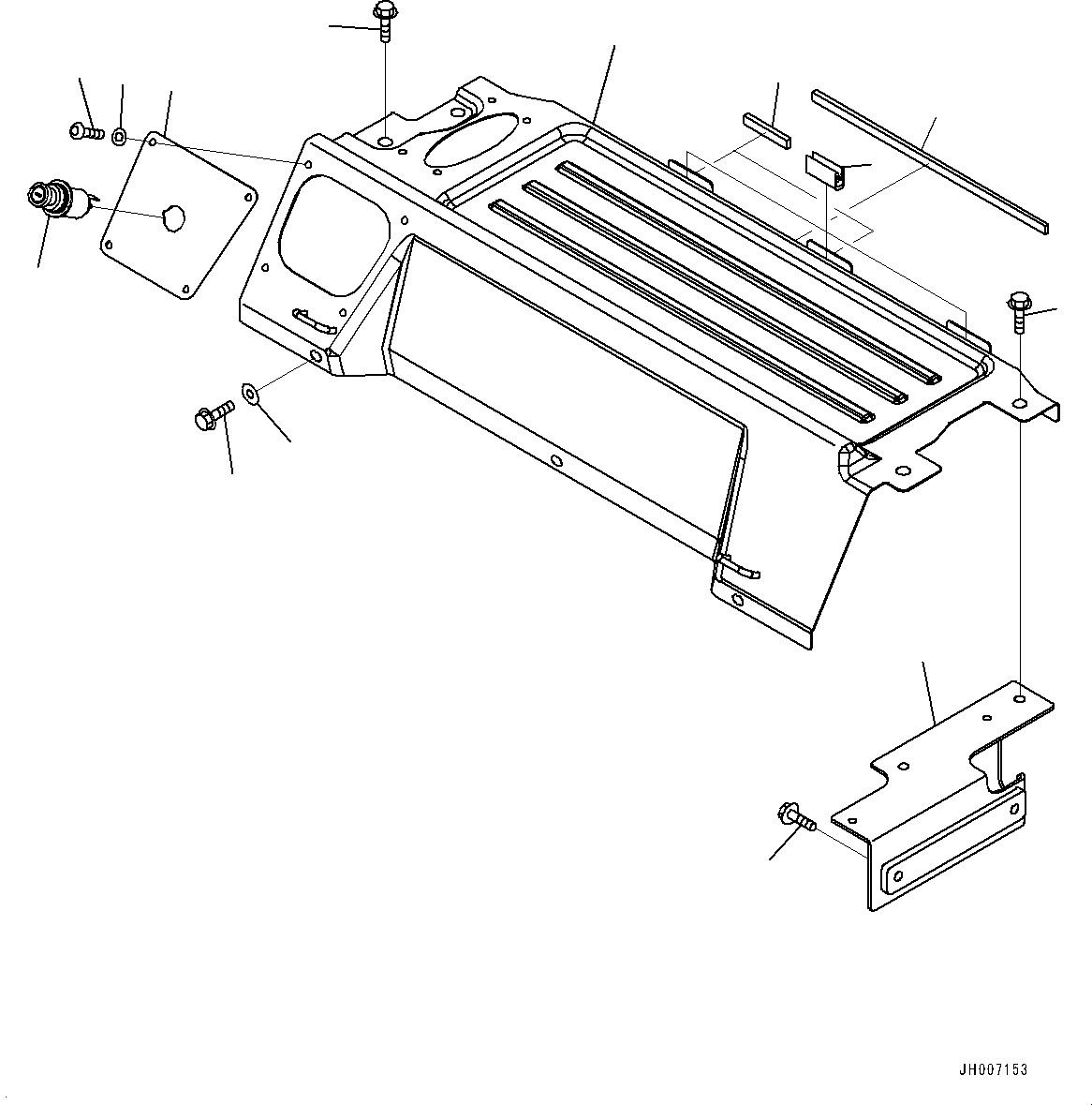 Excavators Komatsu / PC130-8M0 S/N DJE10001-up(KC_EB010) / CAB AND FLOOR FRAME GROUP (WITH 1-ADDITIONAL ACTUATOR PIPING, ACCUMULATOR) (CAB IN PARTS, LUGGAGE PLATE AND CIGARETTE LIGHTER)(|K00281 : |K00281)