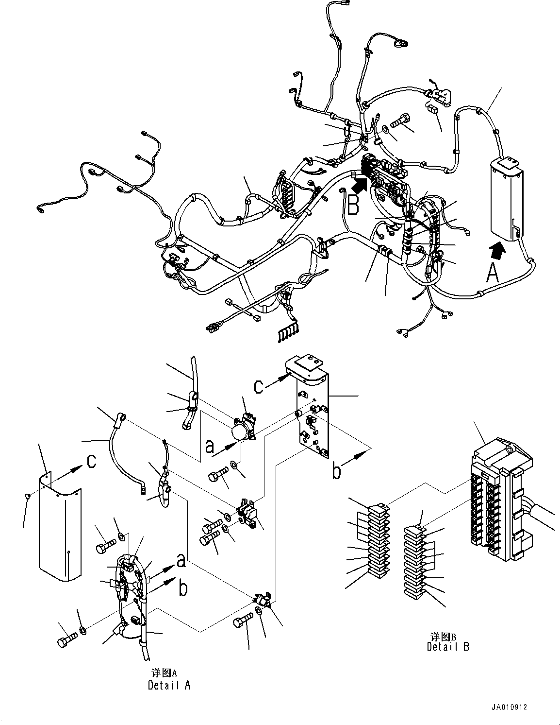 Excavators Komatsu / PC130-8M0 S/N DJE10001-up(KC_EB010) / CAB AND FLOOR FRAME GROUP (WITHOUT 1-ADDITIONAL ACTUATOR PIPING, ACCUMULATOR) (FLOOR, WIRING HARNESS)(|K00238 : |K00238)