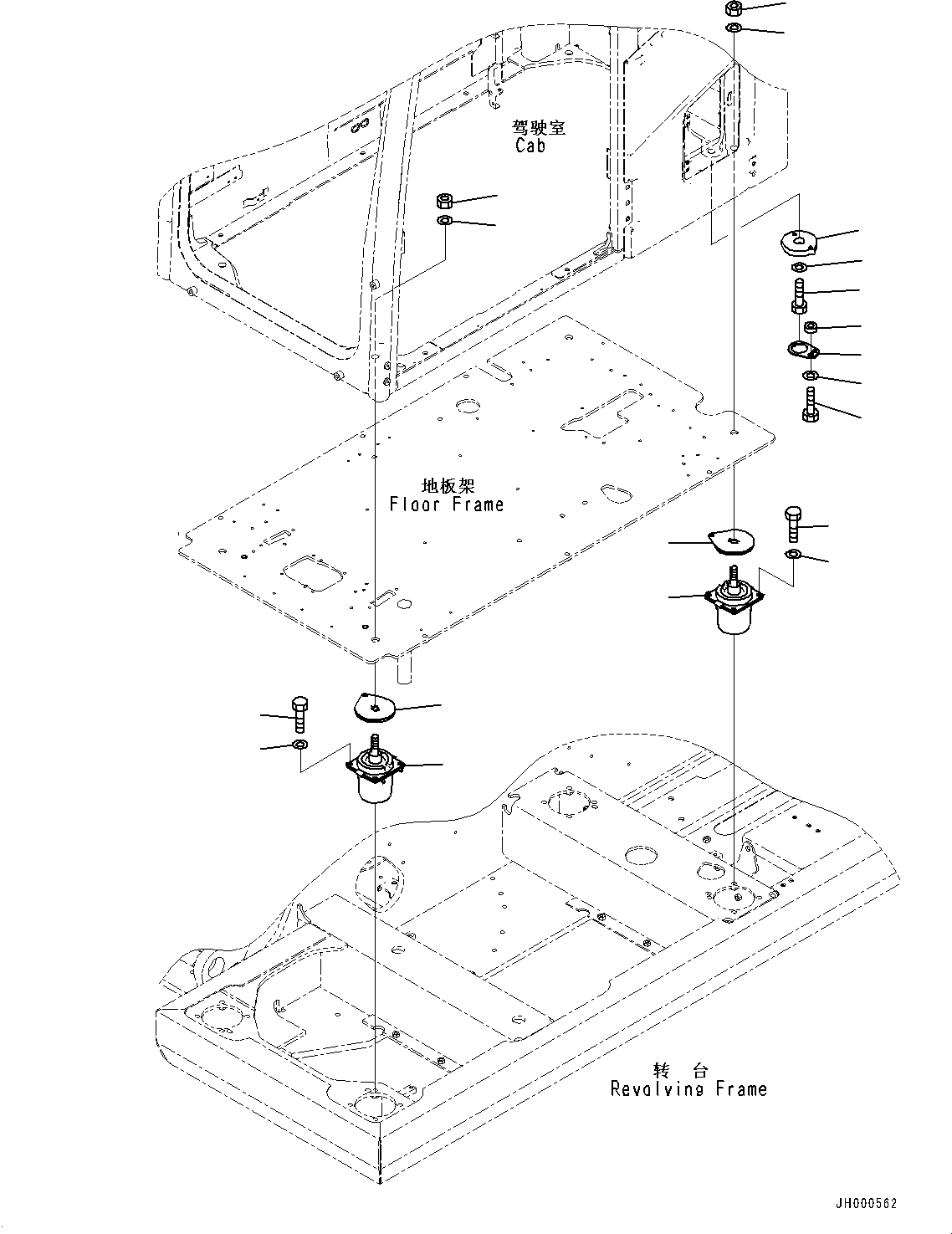 Excavators Komatsu / PC130-8M0 S/N DJE10001-up(KC_EB010) / FLOOR MOUNTING(|K00321 : |K00321)