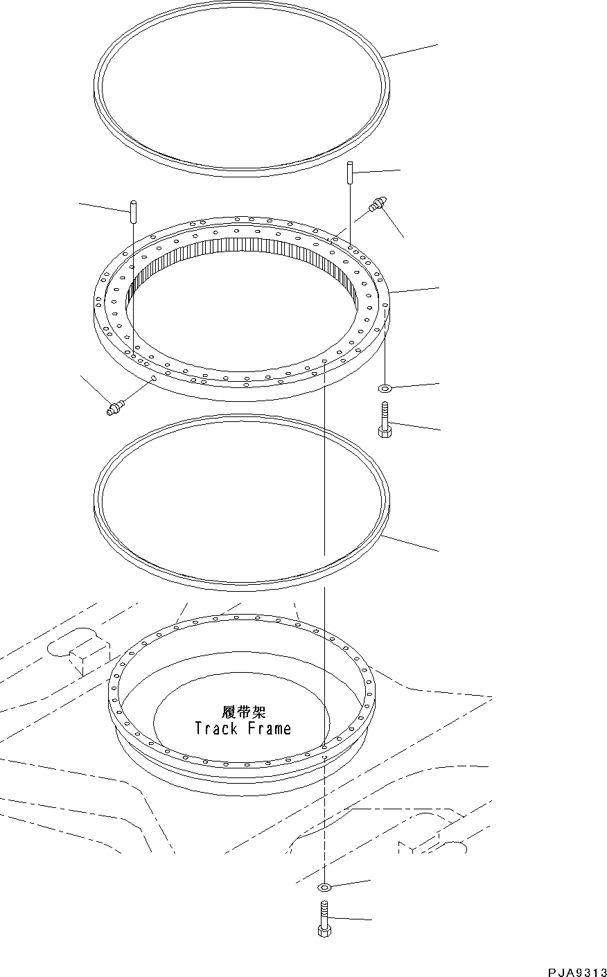 Excavators Komatsu / PC130-8M0 S/N DJE10001-up(KC_EB010) / SWING CIRCLE(|N00346 : |N00346)
