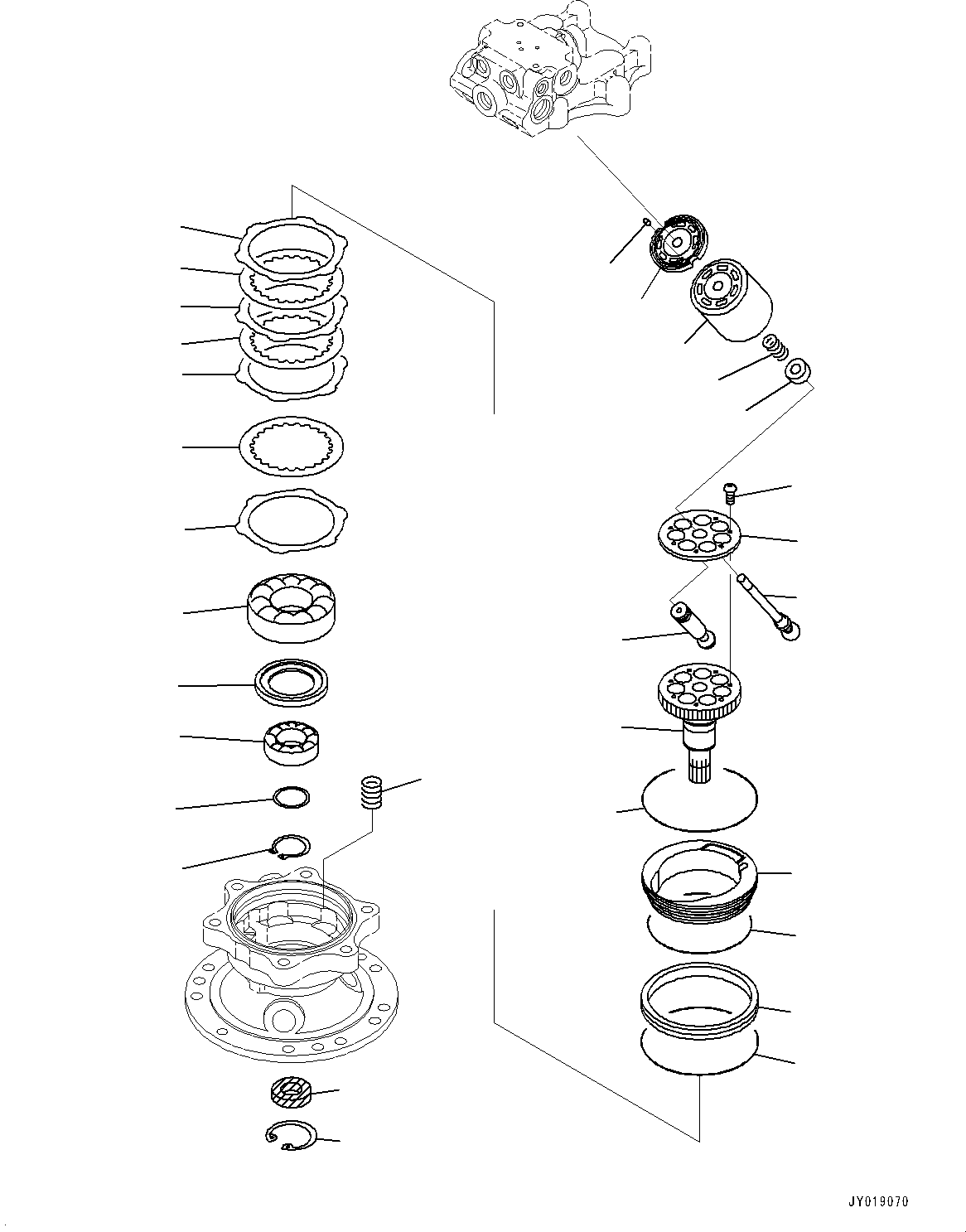 Excavators Komatsu / PC130-8M0 S/N DJE10001-up(KC_EB010) / SWING MACHINERY AND MOTOR (SWING MOTOR) (2/3)(|N00349 : |N00349)