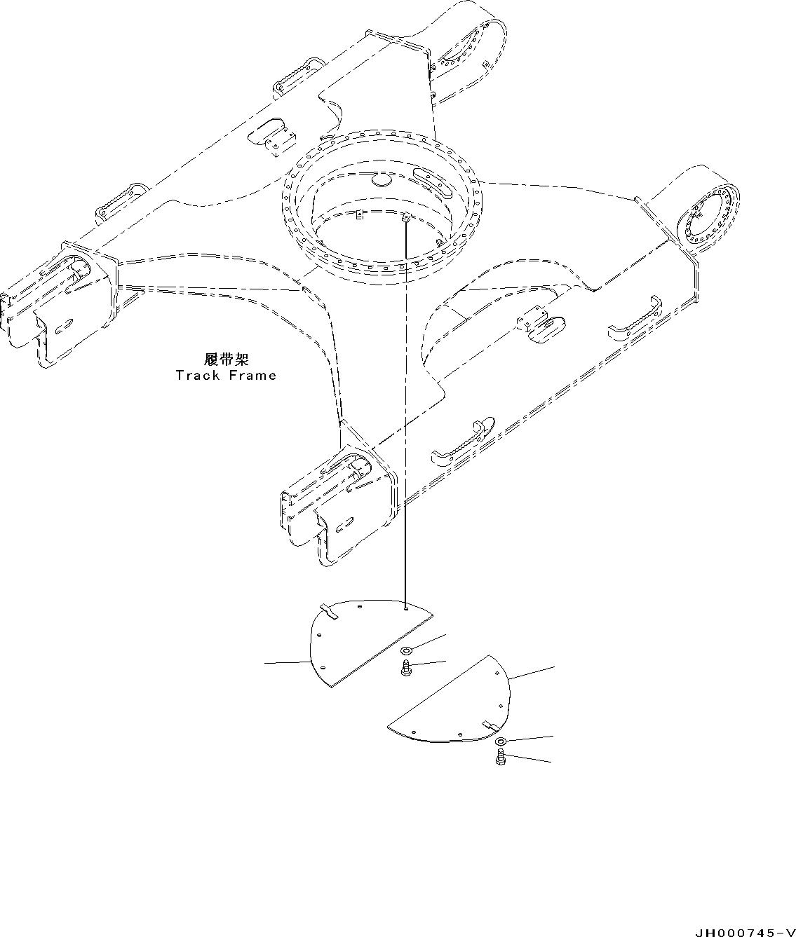 Excavators Komatsu / PC130-8M0 S/N DJE10001-up(KC_EB010) / TRACK FRAME UNDER COVER(|R00373 : |R00373)