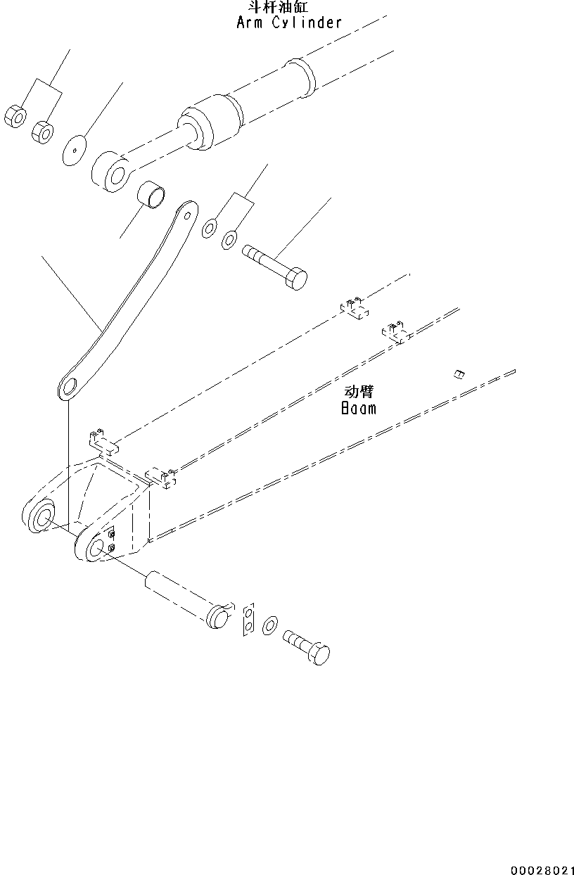 Excavators Komatsu / PC130-8M0 S/N DJE10001-up(KC_EB010) / PARTS FOR LESS ARM(|T00393 : |T00393)