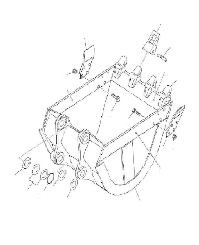Excavators Komatsu / PC130-8M0 S/N DJE10001-up(KC_EB010) / Bucket (0.64 m3Ј¬858 mm Width, Horizontal Pin Type)(|T00405 : |T00405)