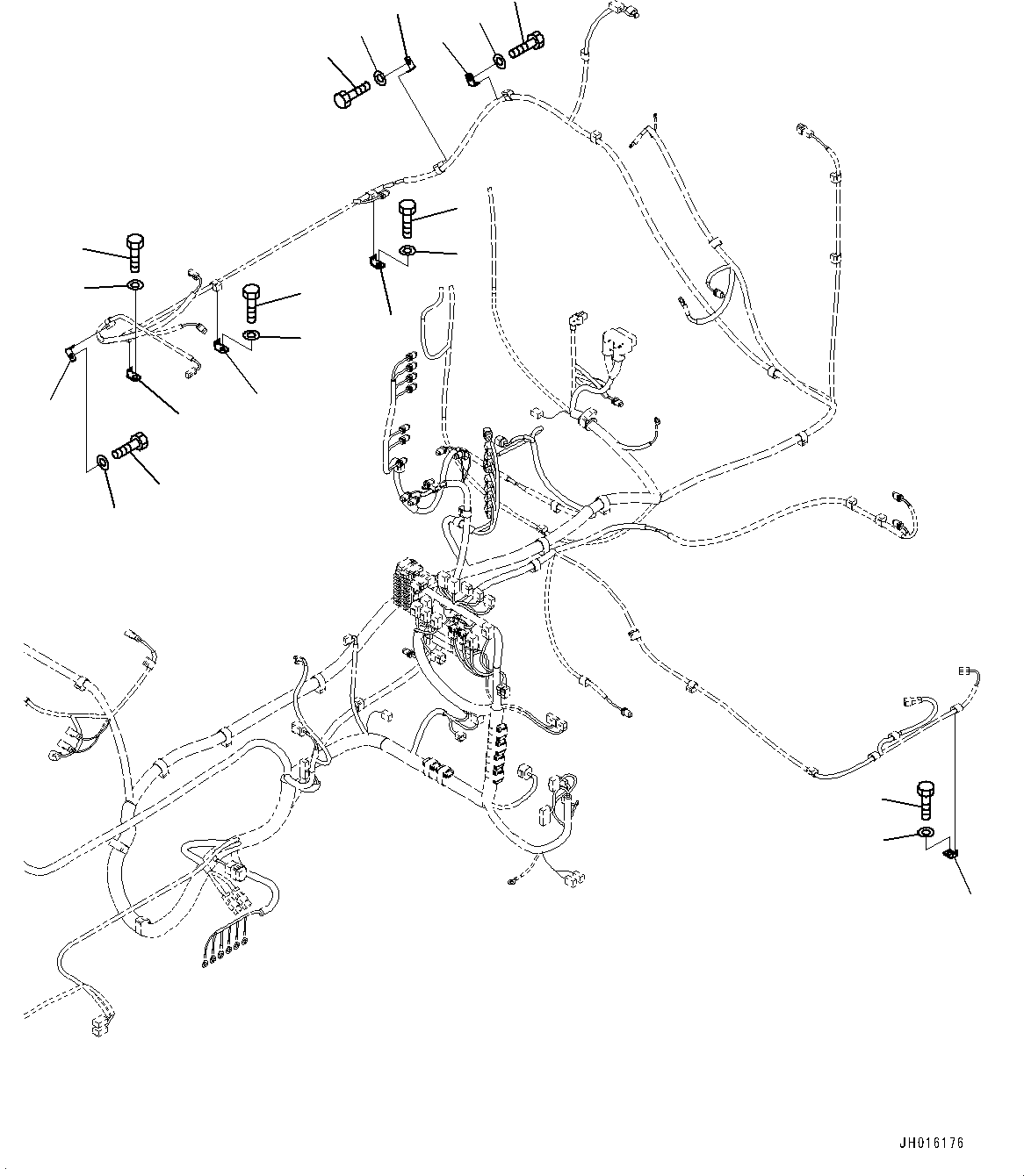 Excavators Komatsu / PC450-8 S/N DZCZ2001-up(KC_EB011) / ELECTRIC WIRING HARNESS (MAIN WIRING HARNESS CLAMP) (5/5)(|E00048 : |E00048)
