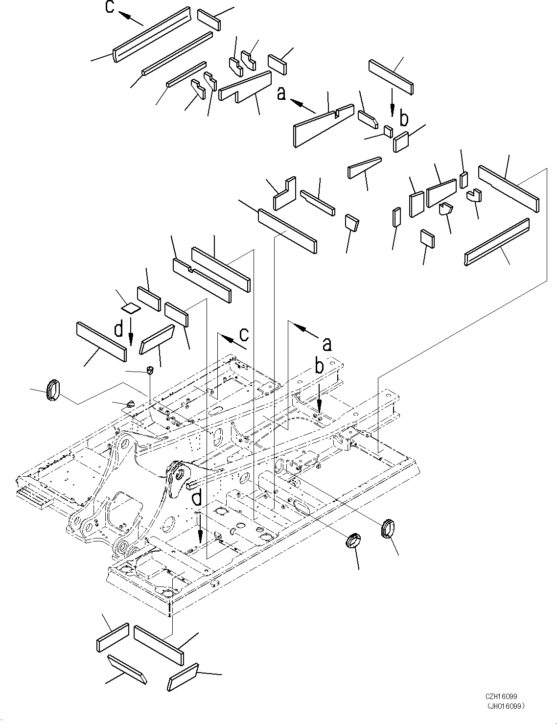 Excavators Komatsu / PC450-8 S/N DZCZ2001-up(KC_EB011) / REVOLVING FRAME (SHEET)(|J00101 : |J00101)