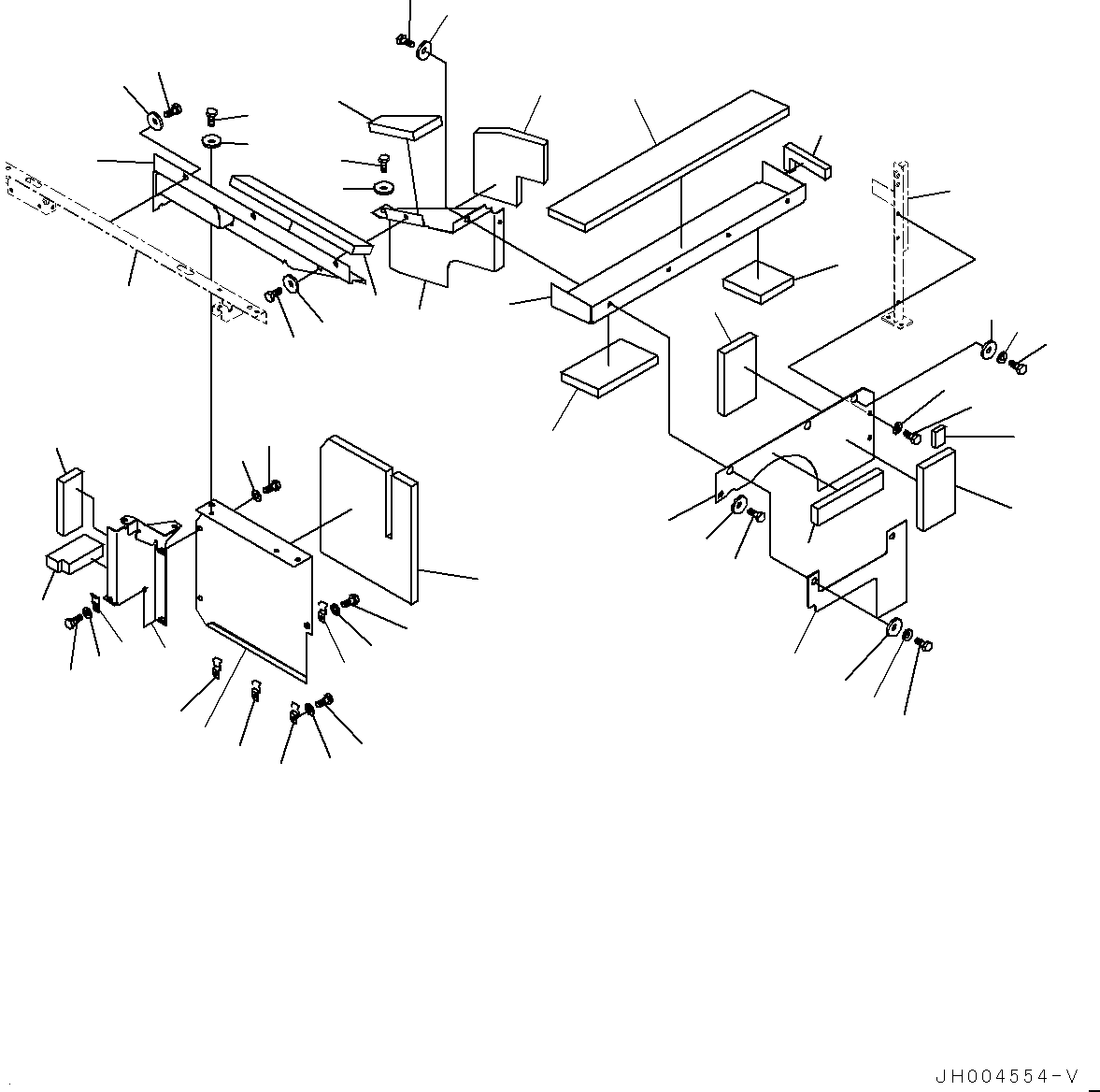 Excavators Komatsu / PC450-8 S/N DZCZ2001-up(KC_EB011) / MACHINE CAB PARTITION (1/2)(|M00185 : |M00185)