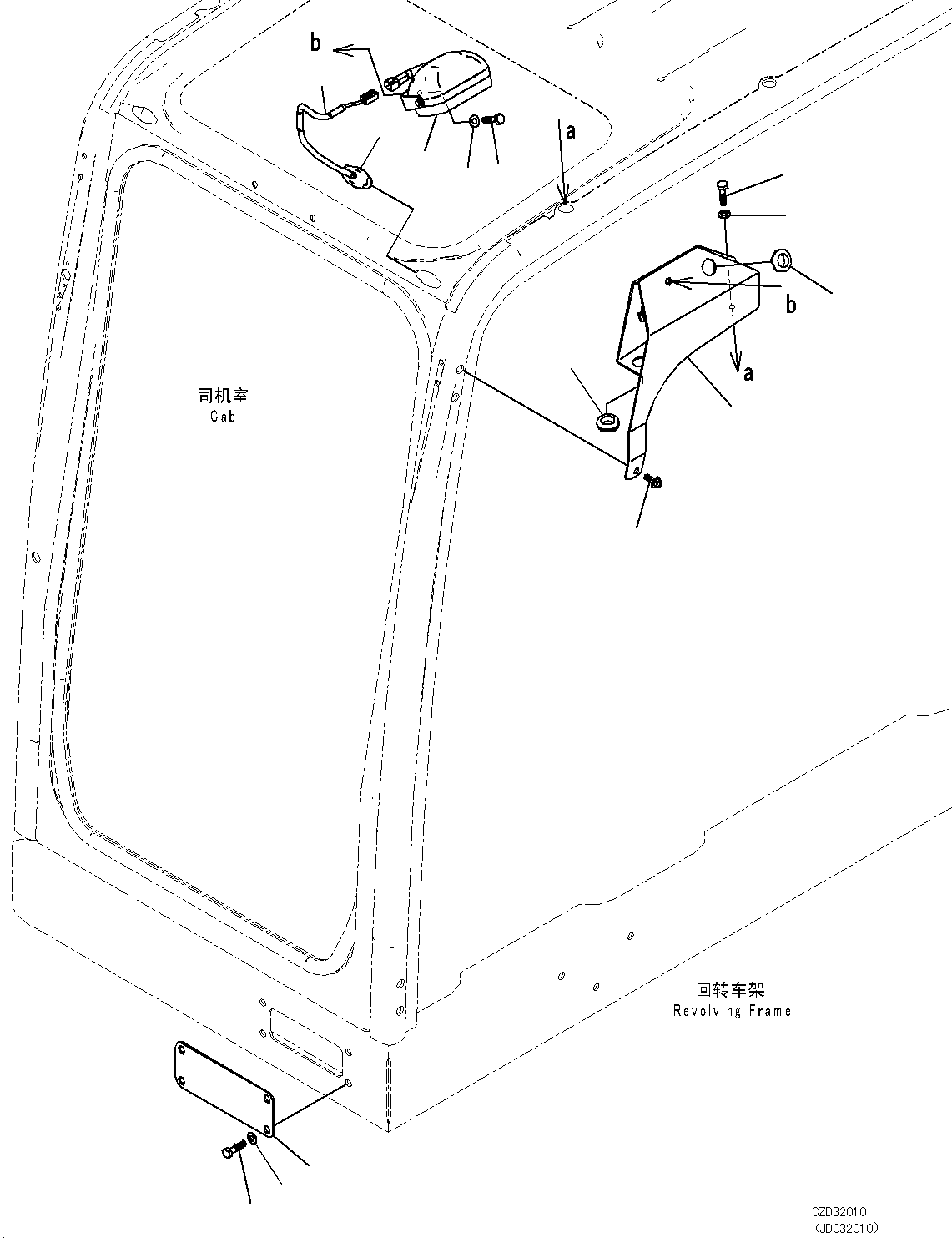 Excavators Komatsu / PC700LC-8E0 S/N DZCA0001-up(KC_EB016) / ADDITIONAL WORKING LAMP (WITH STEP LAMP)(|E00056 : |E00056)
