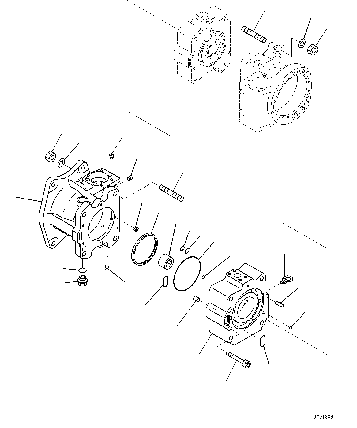 Excavators Komatsu / PC700LC-8E0 S/N DZCA0001-up(KC_EB016) / PISTON PUMP (INNER PARTS, NO.2 PUMP) (1/9)(|H00110 : |H00110)