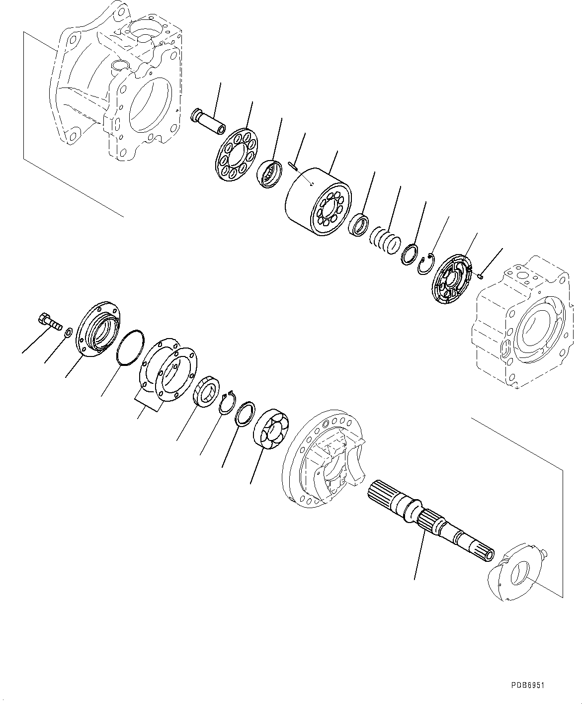 Excavators Komatsu / PC700LC-8E0 S/N DZCA0001-up(KC_EB016) / PISTON PUMP (INNER PARTS, NO.2 PUMP) (2/9)(|H00111 : |H00111)