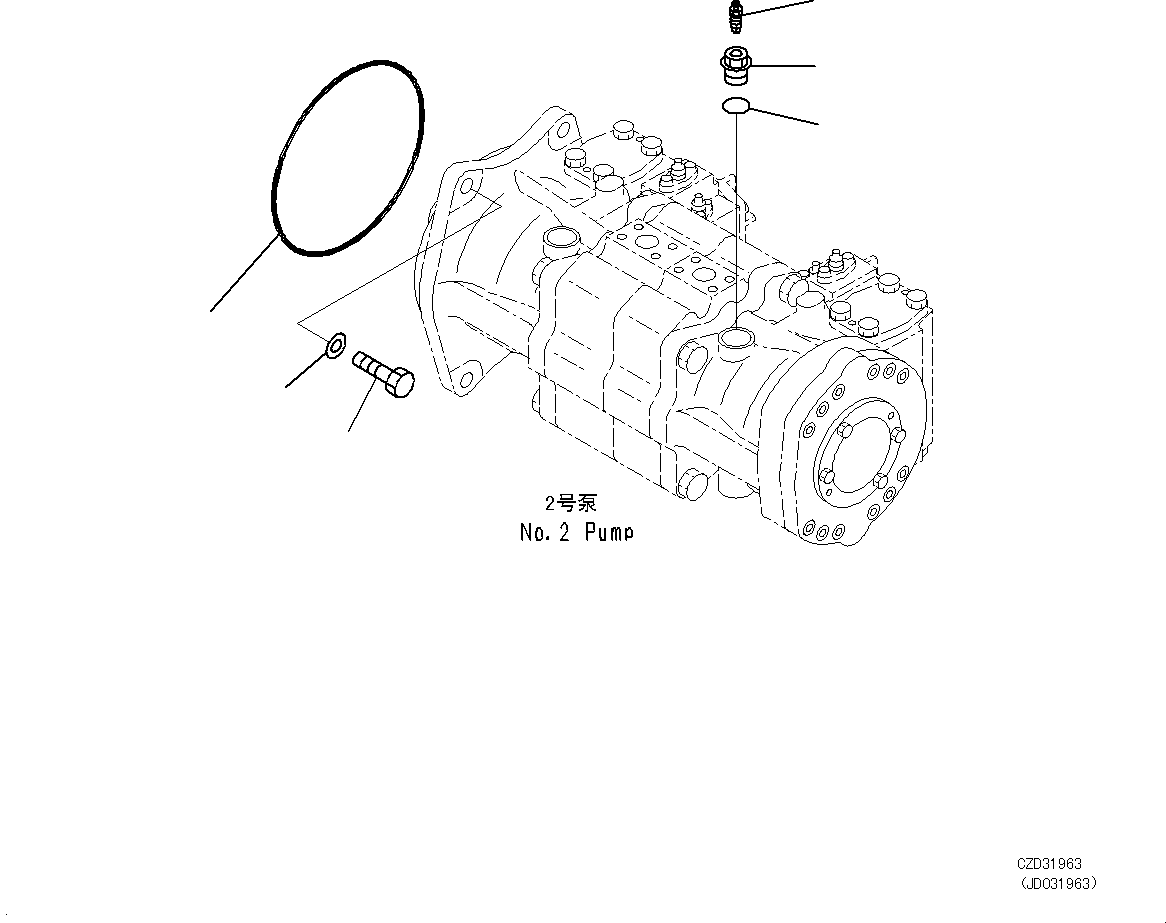 Excavators Komatsu / PC700LC-8E0 S/N DZCA0001-up(KC_EB016) / PISTON PUMP (CONNECTING PARTS)(|H00121 : |H00121)