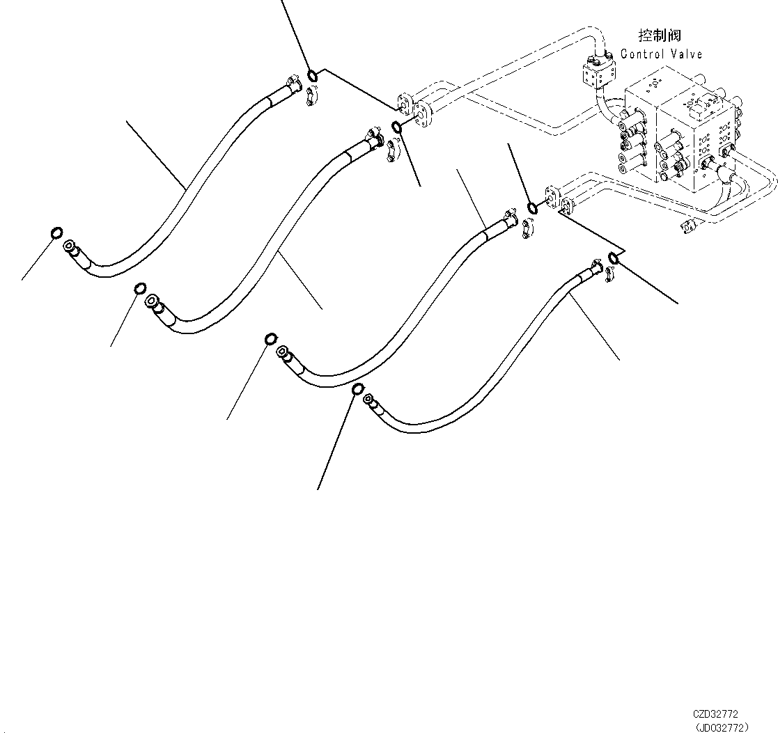 Excavators Komatsu / PC700LC-8E0 S/N DZCA0001-up(KC_EB016) / ARM AND BUCKET PIPING (HOSE)(|H00149 : |H00149)